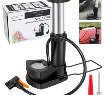 10320 Portable Mini Bike Pump/Cycle Pump Foot Activated with Pressure Gauge Floor Bicycle Pump & Cycle Pump Bicycle Tire Pump for Road and Mountain Bikes Mat