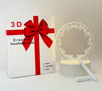 20159   3D Creative Visualization Lamp – Acrylic Illusion Message Board Night Light, Rewritable Table Lamp for Study, LED Light, Office Home Decor Gift